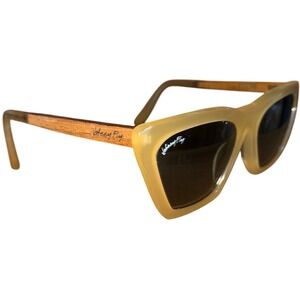 Johnny Fly Iconic Collection Figure Sunglasses Wood Arms Olive Statement